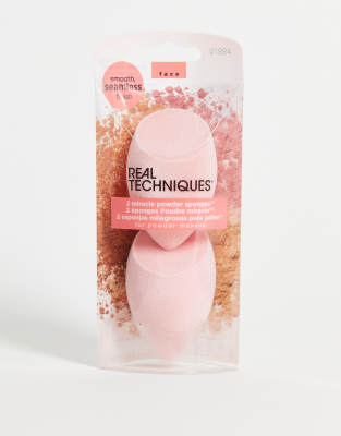 Real Techniques Real Techniques Miracle Powder Sponge - 2 pack-No colour
