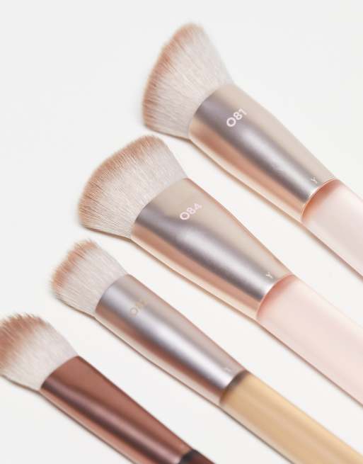 Real Techniques – New Nudes – Nothing But You Face Kit – Zestaw z pędzlami do makijażu, 4 z 4