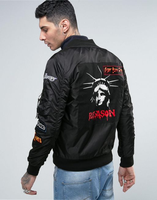 Reason | Reason Bomber Jacket With Patches