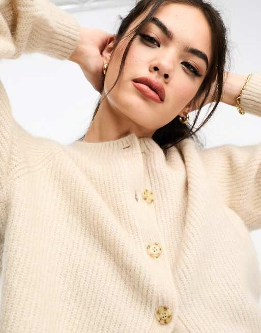 Rebeca beis de punto mullido de mezcla de lana de & Other Stories, 3 de 4