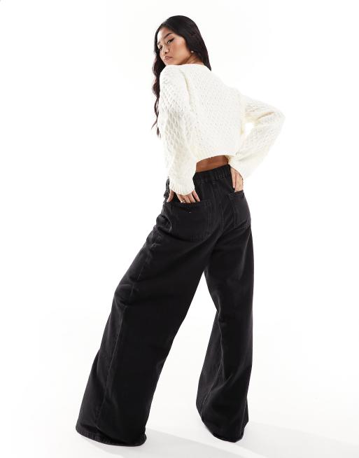 Rebeca color crema con detalle de lazo de Miss Selfridge, 3 de 4