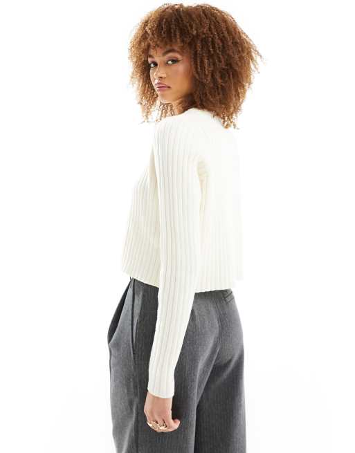 Rebeca con abertura en la parte delantera de punto de ochos de ASOS DESIGN, 2 de 4