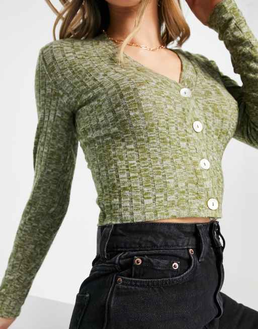 Rebeca corta verde de manga larga de JDY, 4 de 4