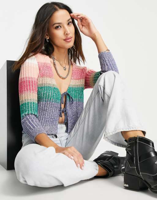 Rebeca multicolor anudada en la parte delantera Trouble Maker de Free People