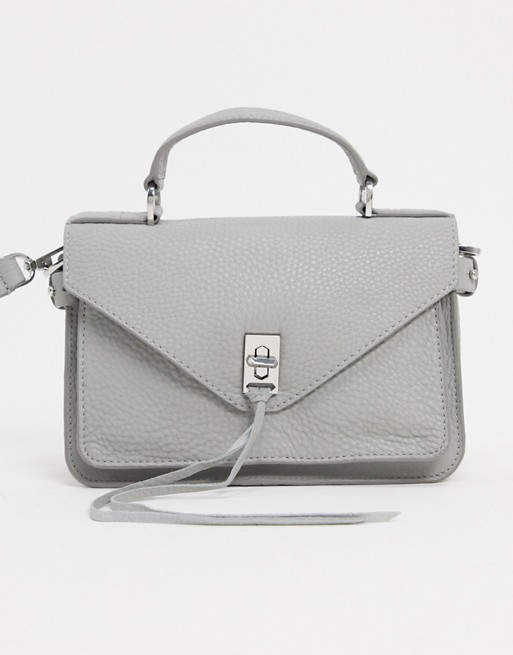 Rebecca Minkoff Darren small leather messenger bag in white | ASOS