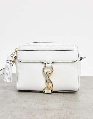 Rebecca Minkoff mab leather camera bag in white