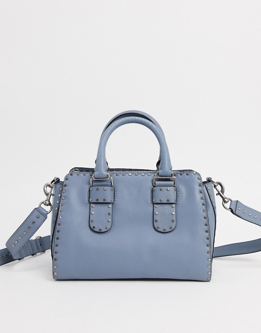 Rebecca Minkoff midnighter leather satchel in light blue