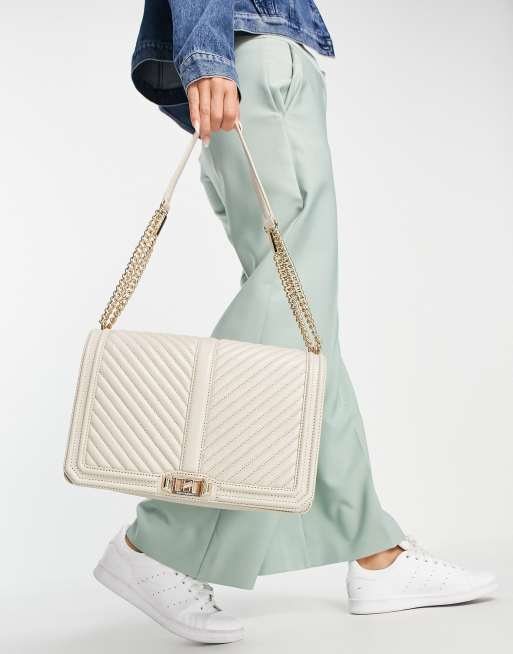 Rebecca Minkoff quilted shoulder bag in sand