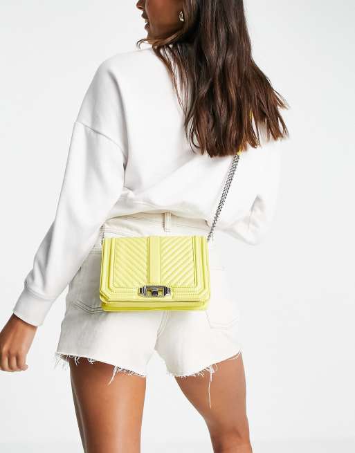 Rebecca Minkoff quilted shoulder bag in yellow