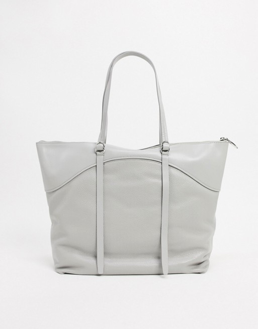 Rebecca Minkoff signature leather zip tote bag in white