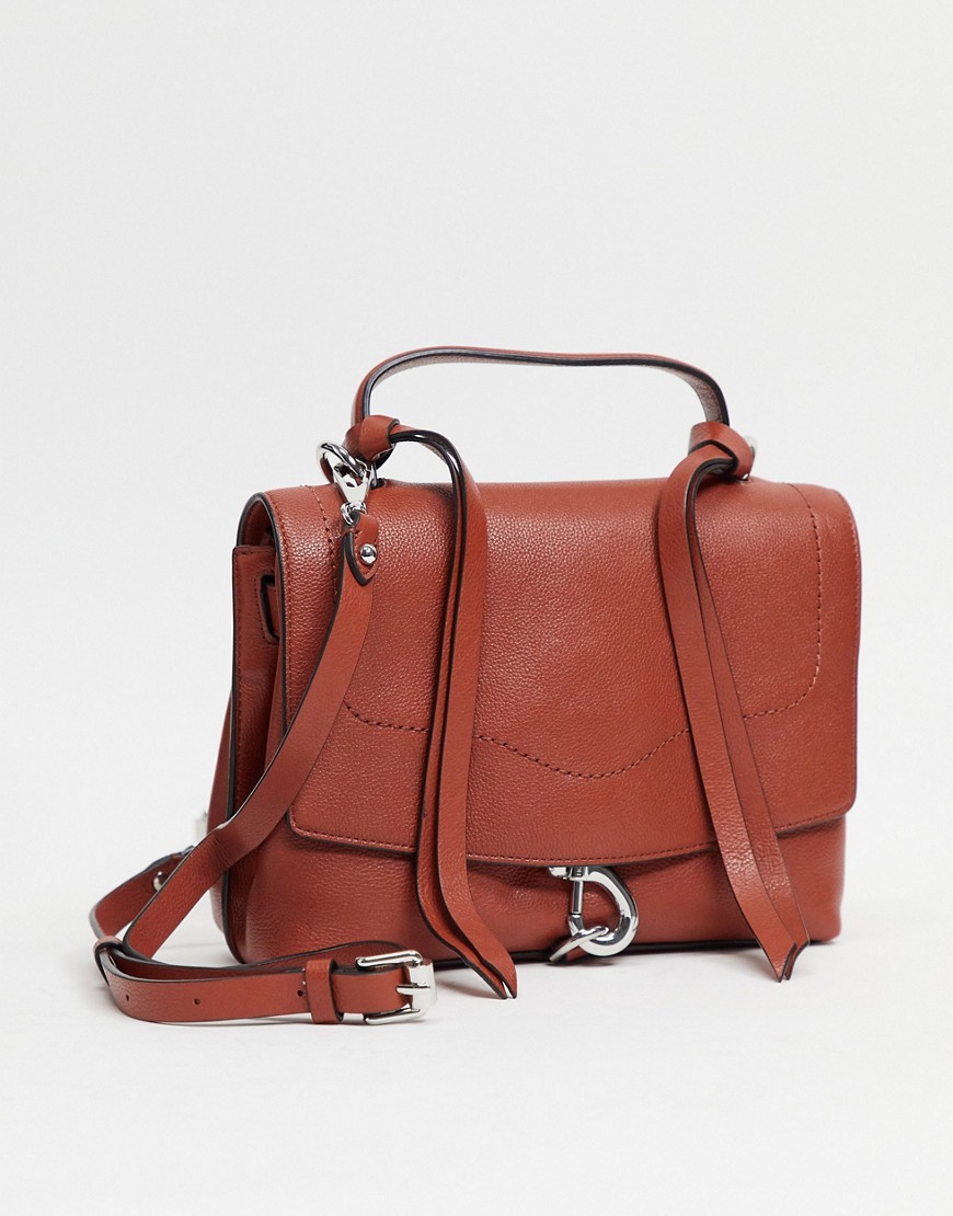 Rebecca Minkoff Stella Leather Conertable Backpack In Brown