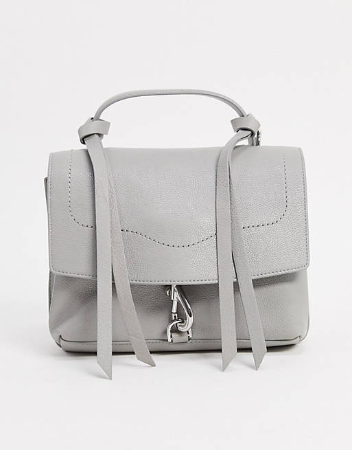 Rebecca Minkoff stella leather conertable backpack in grey | ASOS