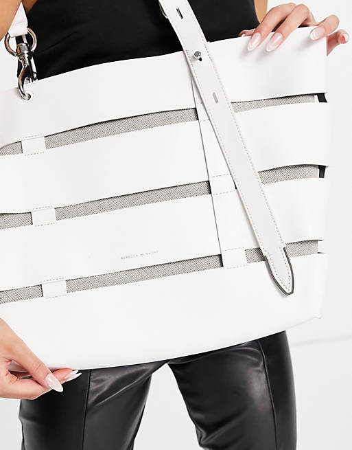 Rebecca Minkoff structured tote bag in white