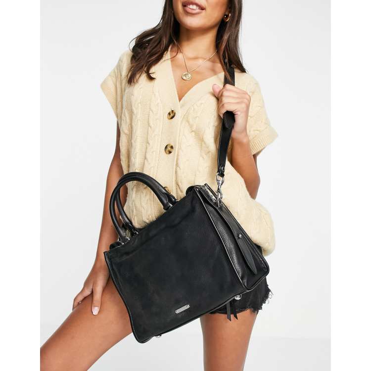 Rebecca Minkoff top handle satchel bag in black ASOS