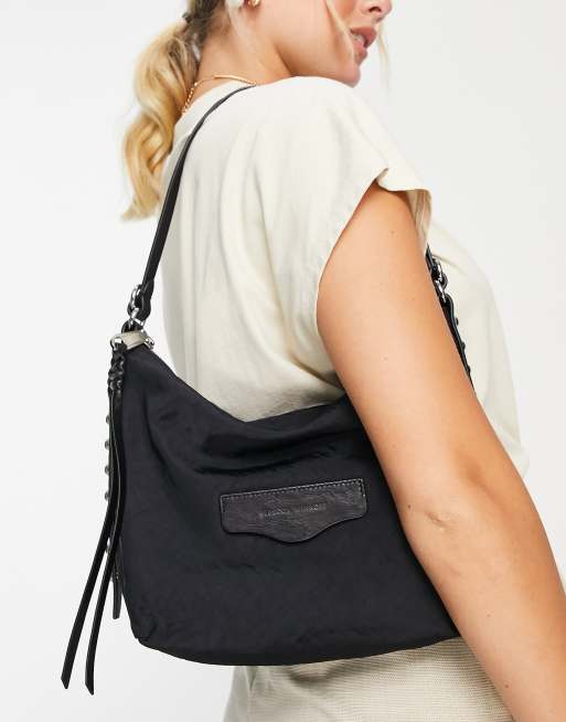 Rebecca Minkoff top handle side detail shoulder bag in black