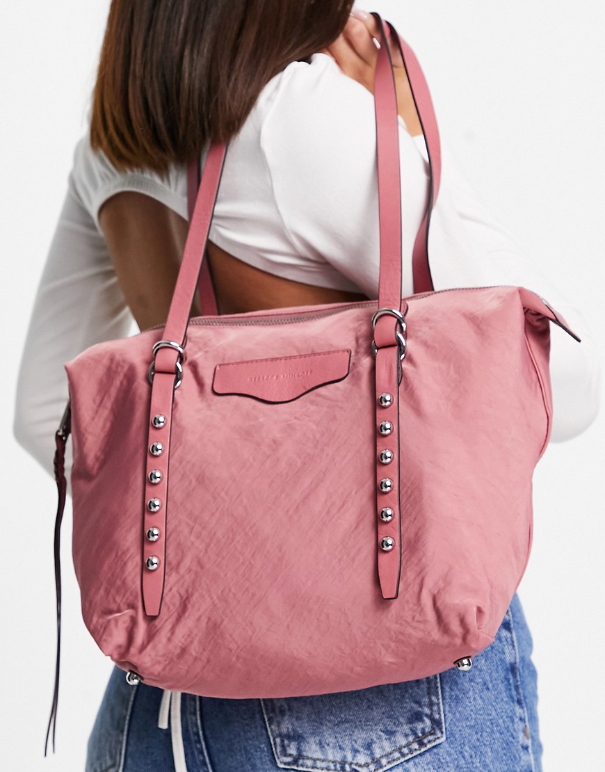 Rebecca Minkoff top handle side detail shoulder bag in pink-Red