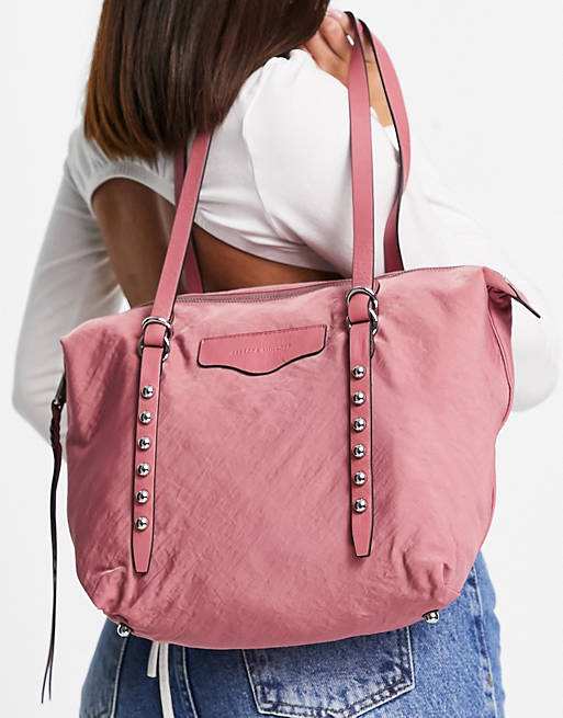 Rebecca Minkoff top handle side detail shoulder bag in pink