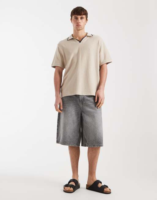 Rebel Rebel - Camden - Polo oversize coupe carrée - Beige, 2 de 5