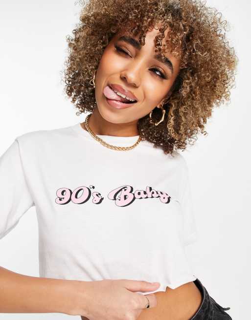 90s style 2024 white t shirt