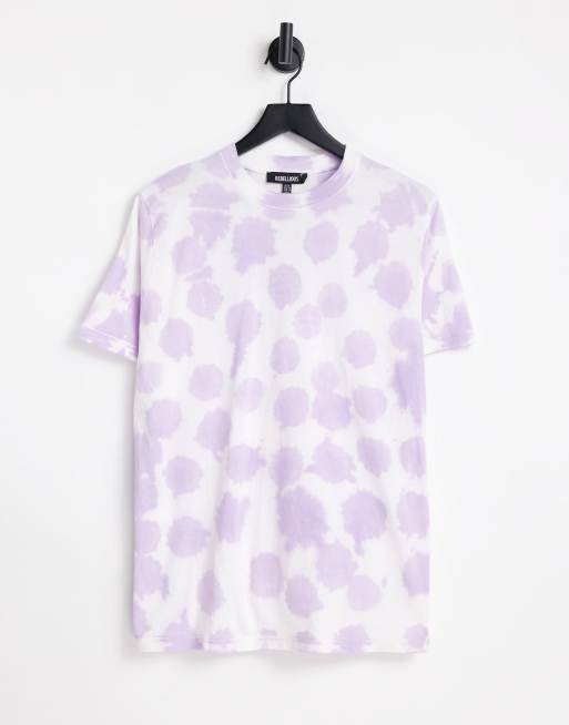 Rebellious Fashion jersey tie dye t-shirt in lilac