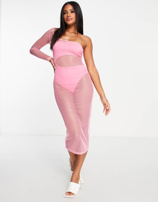 Light pink 2025 mesh dress