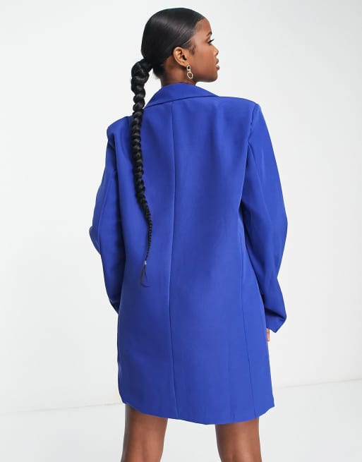Rebellious Fashion oversized blazer dress in cobalt , 4 of 4