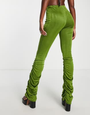 lime green latex pants