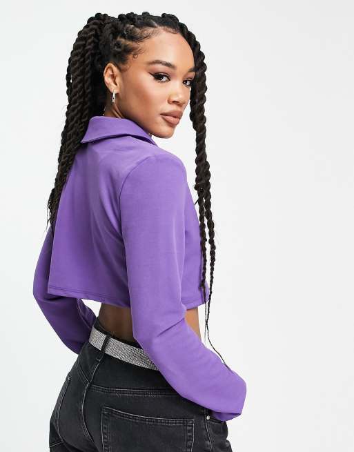 Lilac shop crop jacket