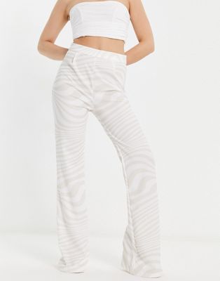 Rebellious Fashion tailored trouser in wavey print