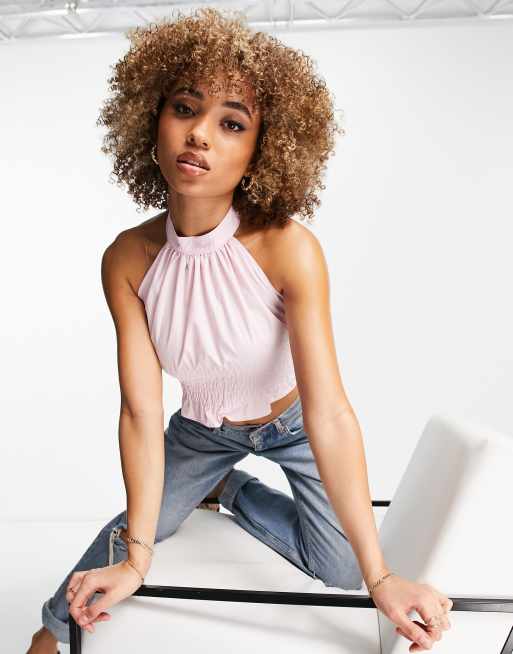 Rebellious Fashion - Top dos nu noué autour du cou - Rose, 3 de 4