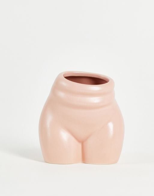 Recipiente rosa pálido con forma de cuerpo Rut de Monki