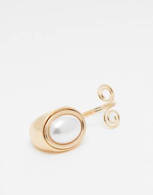 Reclaimed Vintage 2 Pack Swirl And Pearl Rings
