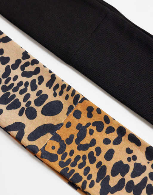 Reclaimed Vintage – 2er-Pack Haarbänder mit Leopardenmuster, 3 von 3