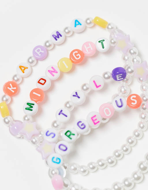 Reclaimed Vintage – 4-pack med festivalarmband, 2 av 4