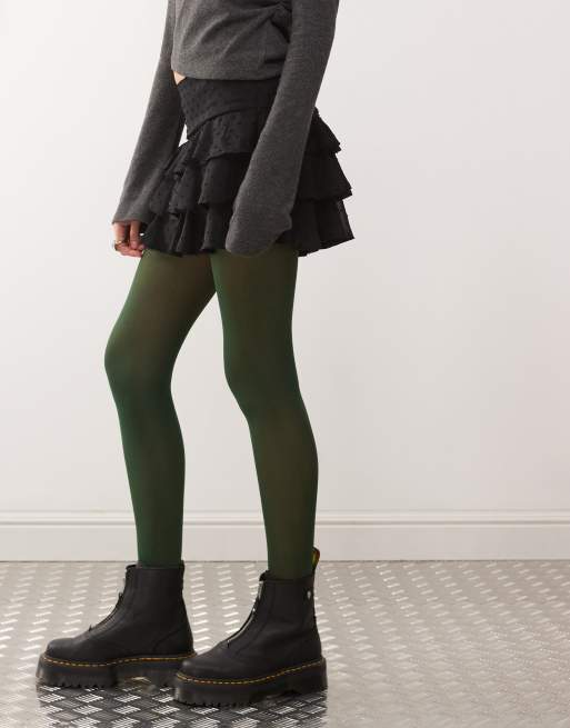 Reclaimed Vintage 70 denier dark green tights
