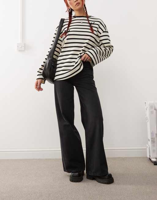 Reclaimed Vintage - 88' - Jeans met wijde pijpen in zwart