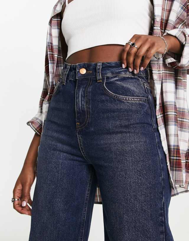 Reclaimed Vintage '88 wide leg jeans in dirty blue 0