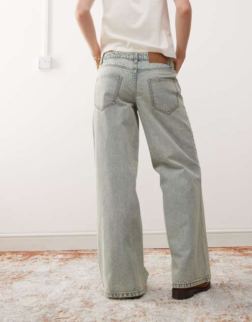 【Anyone more】Lutz Vintage Washing Denim Wide Pants EDIKTED Vyxen Vintage Washed Low Rise Jeans - BLUE | Tillys