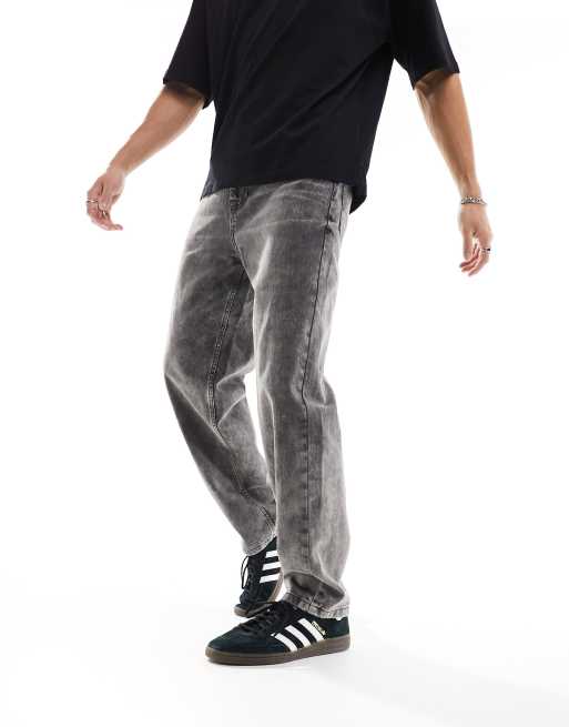 Reclaimed Vintage 90s baggy dad jeans in charcoal