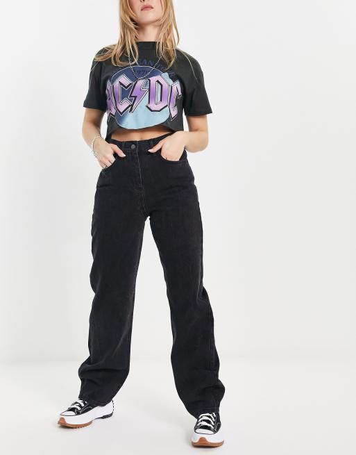 Reclaimed Vintage 90s dad jeans in washed black
