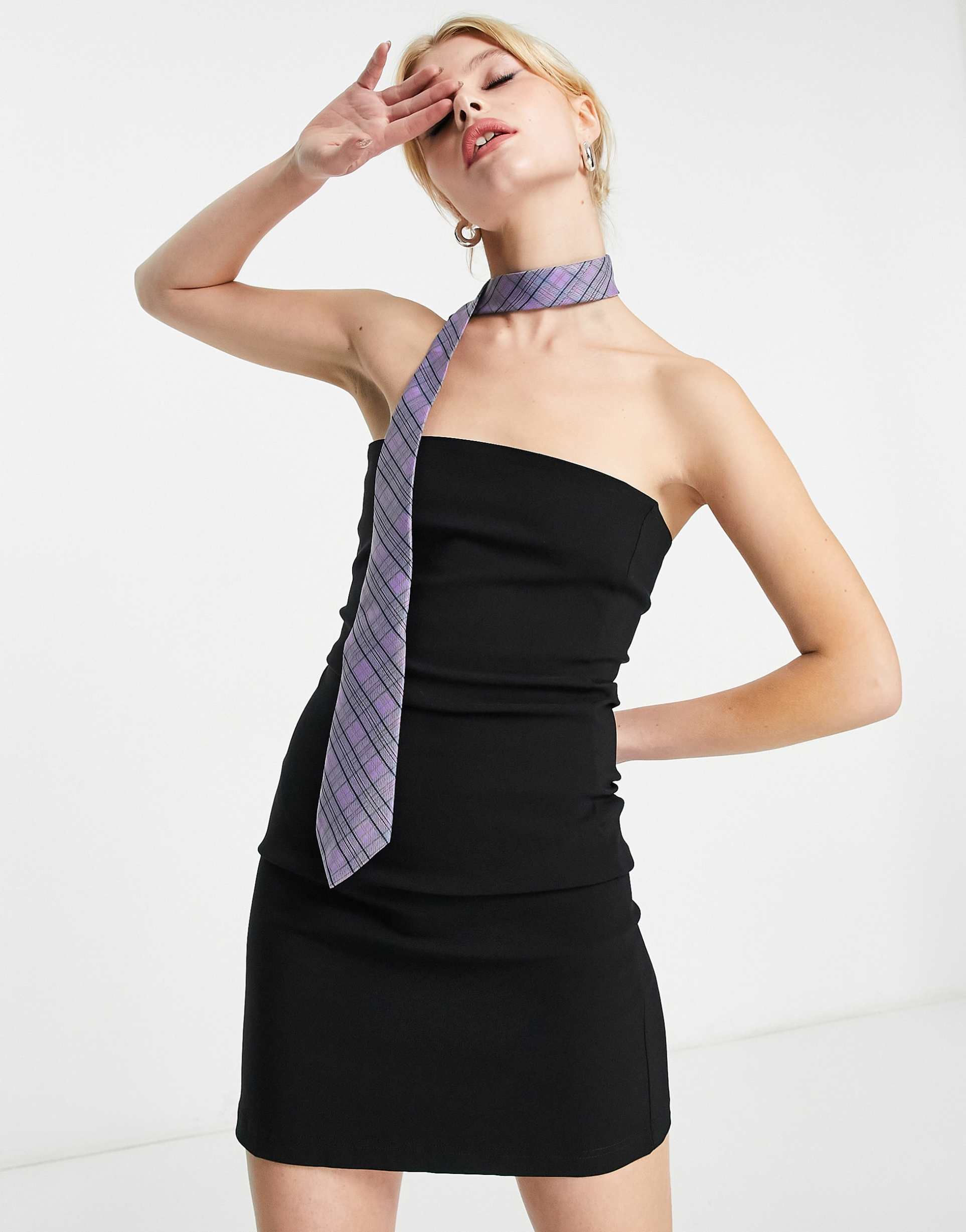 Reclaimed Vintage 90's mini dress in black