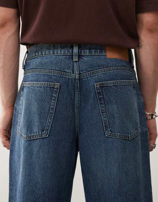 Reclaimed Vintage - Afslappede denimjeans med lige ben i mellemblå vask, 4 af 5