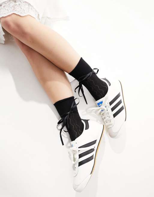 Reclaimed Vintage ankle socks with bows in black | ASOS