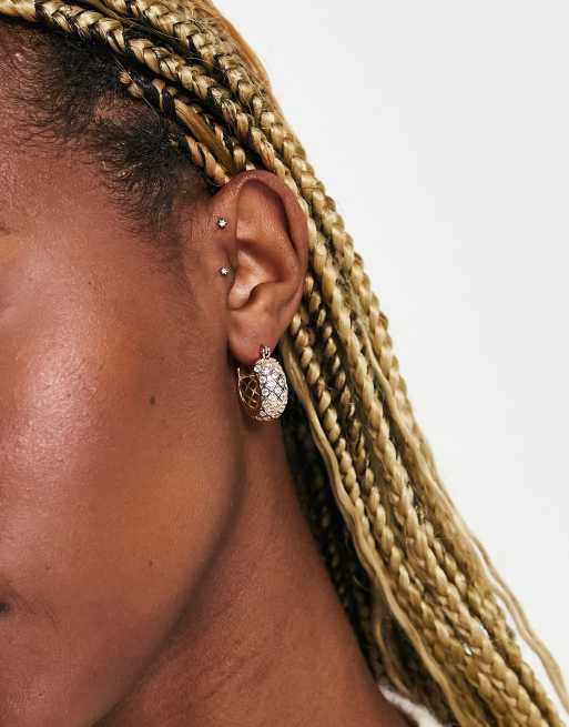 Reclaimed Vintage antique mini gold hoop earrings ASOS