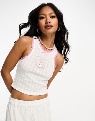 Reclaimed Vintage Aristocats licensed lace cami in white | ASOS
