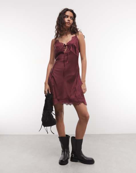 Reclaimed vintage asym hem cami mini dress
