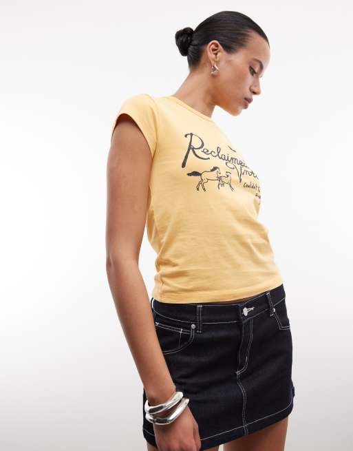 Reclaimed Vintage - Baby-T-shirt med hesteprint, 2 af 4