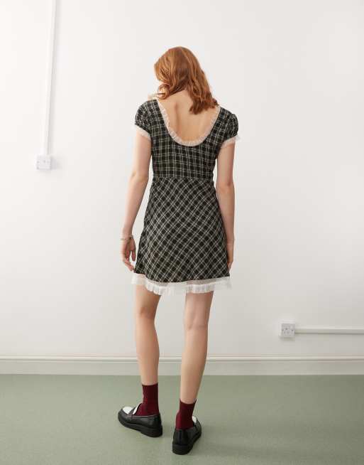 Check babydoll dress outlet
