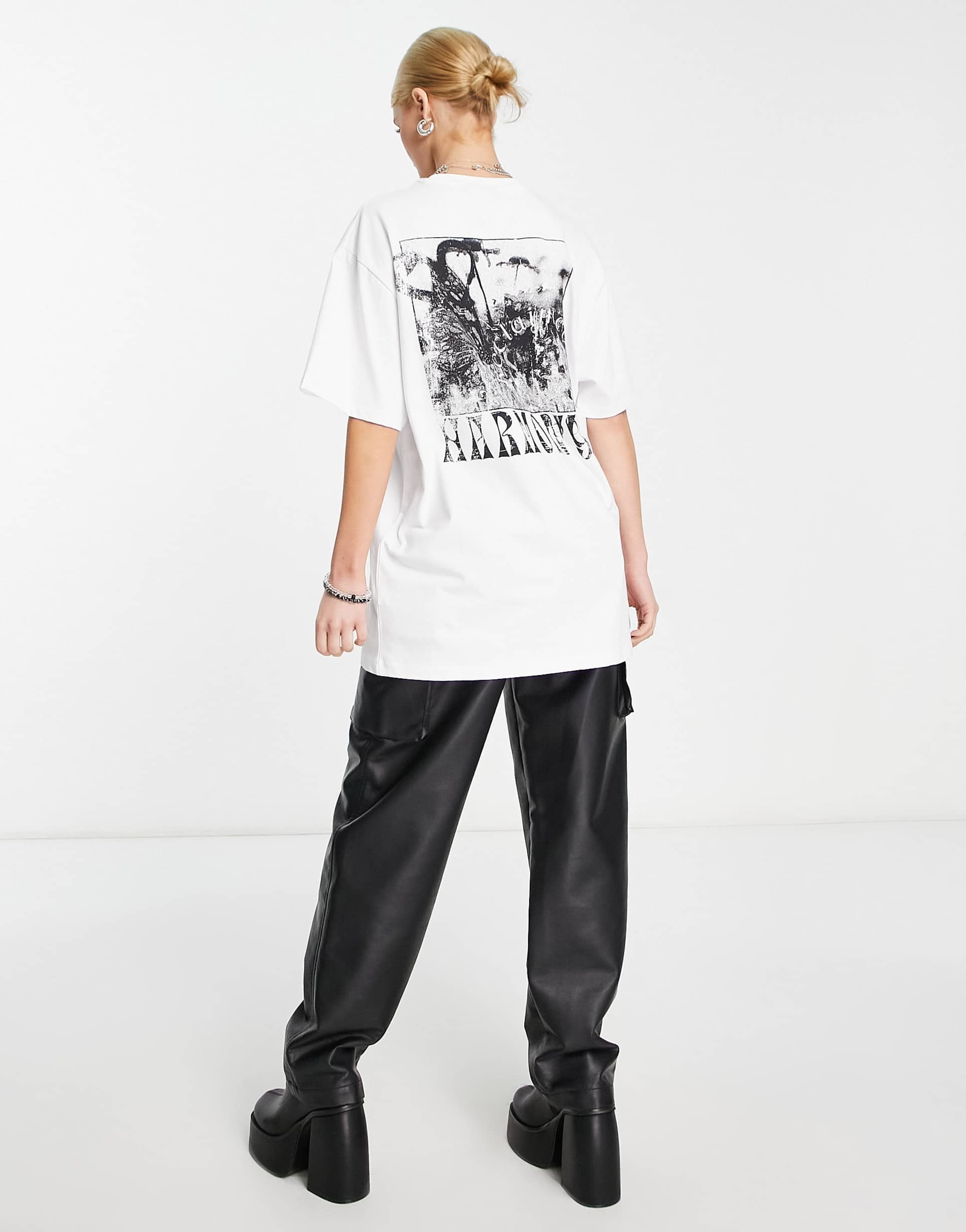 Reclaimed Vintage back print t-shirt in white