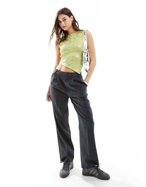 Reclaimed Vintage backless y2k top in green, 3 of 4